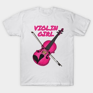 Violin Girl Female Violinist String Quartet Funny T-Shirt